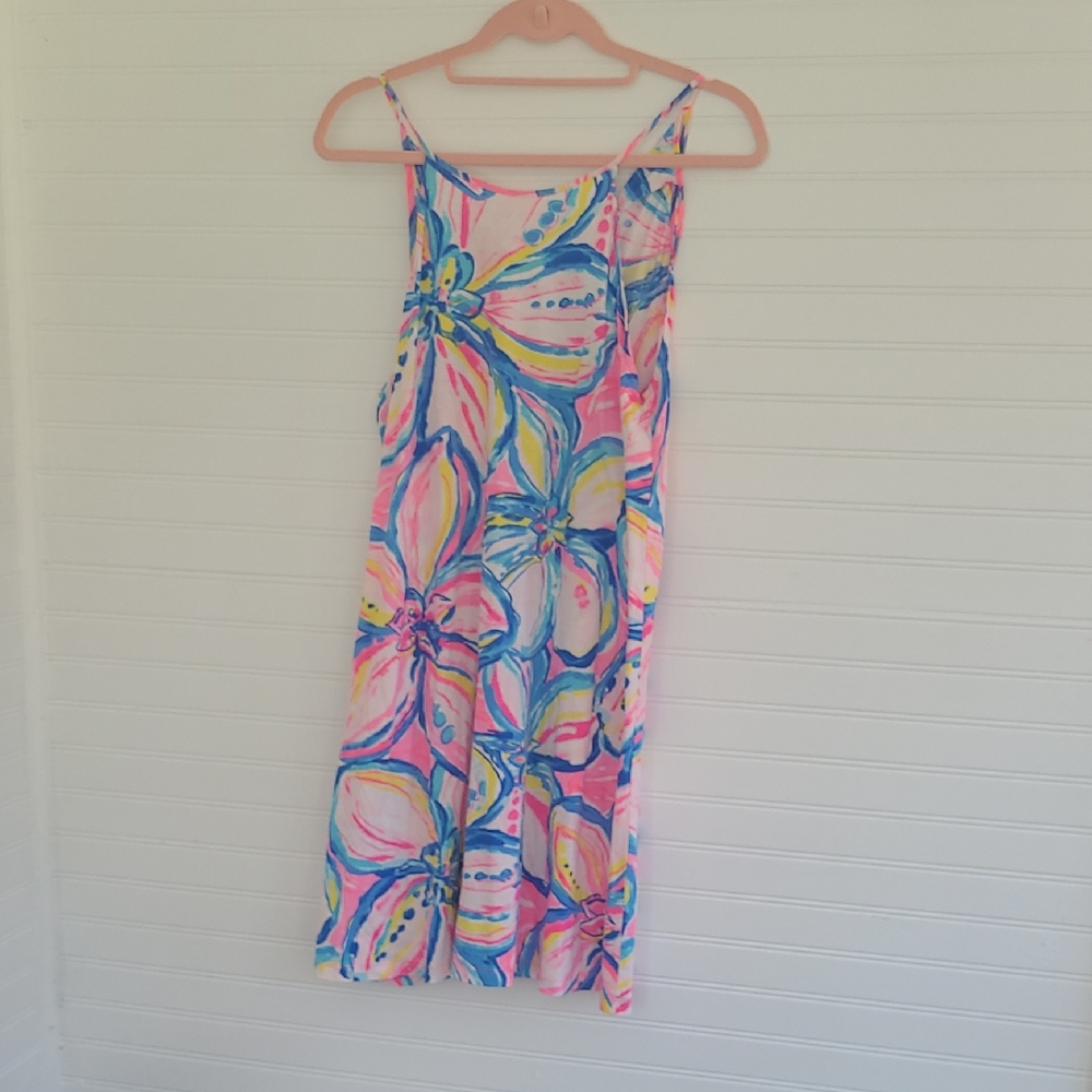 Lilly Pulitzer Pink Blue Floral Mini Dress